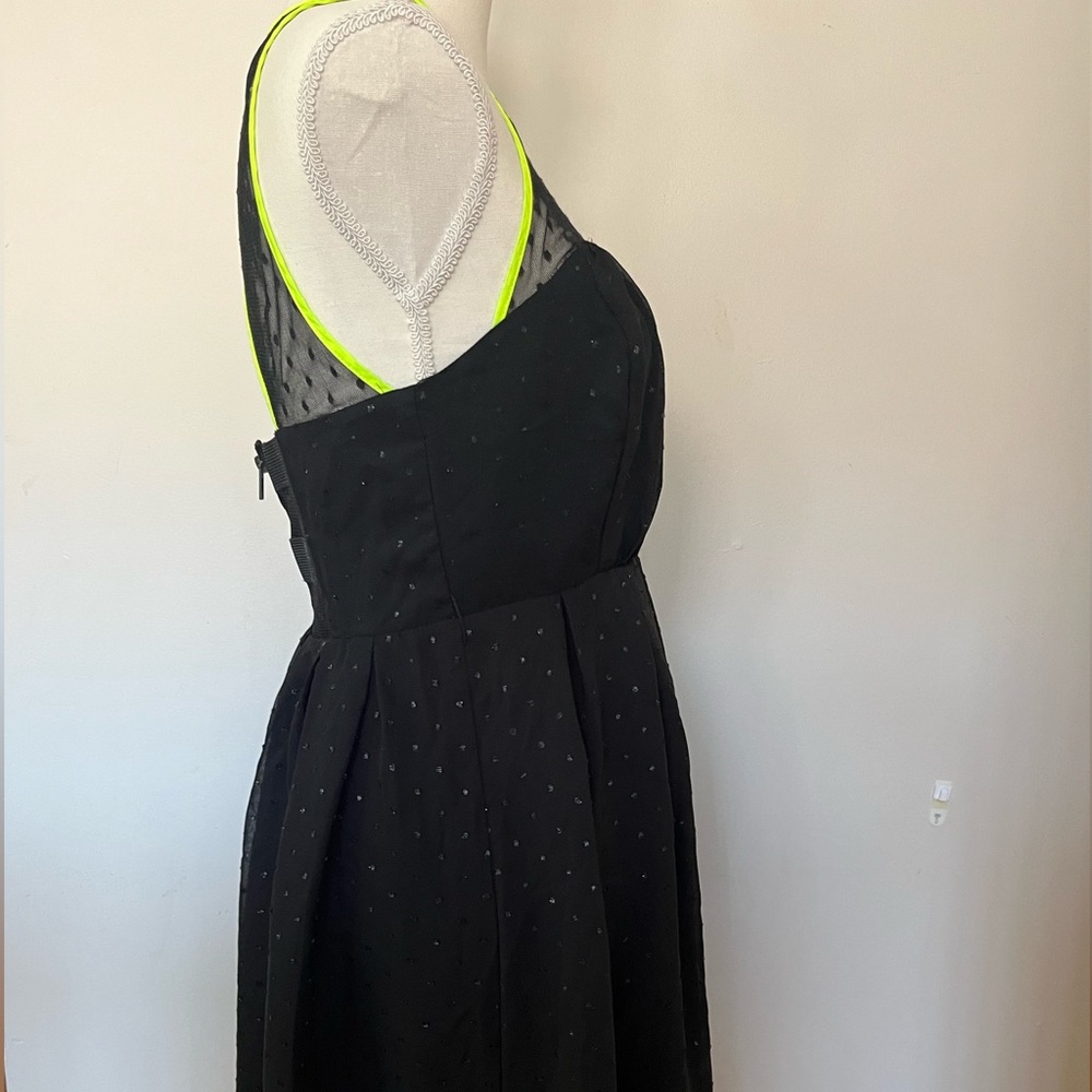 Princess by Vera Wang Black Dots Neon Trim Dress size 7 - Picture 11 of 14